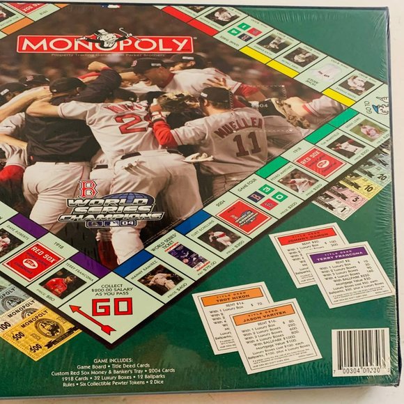 Vintage Monopoly Red Sox Edition Board Game World Series Champions New Sealed - Picture 5 of 7